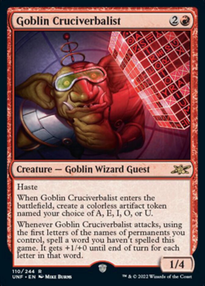 Goblin Cruciverbalist [Unfinity] | Exor Games Summserside