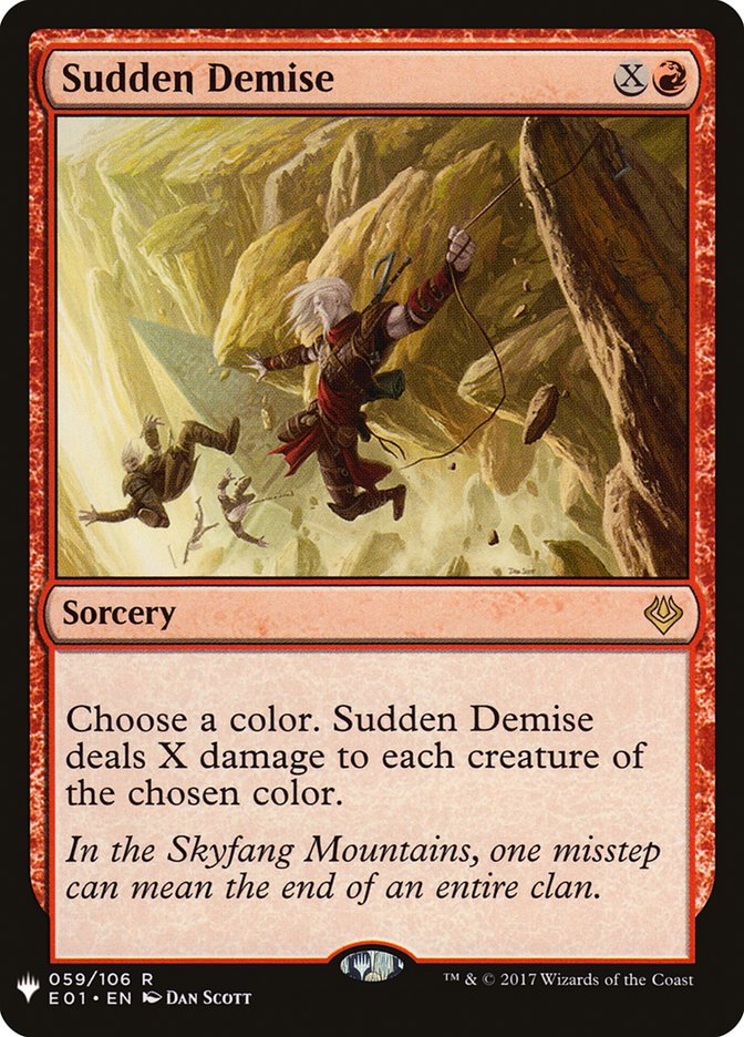 Sudden Demise [The List] | Exor Games Summserside