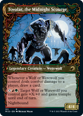 Tovolar, Dire Overlord // Tovolar, the Midnight Scourge (Showcase Equinox) [Innistrad: Midnight Hunt] | Exor Games Summserside