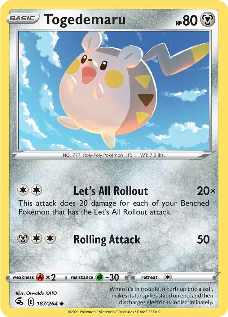 Togedemaru (187/264) [Sword & Shield: Fusion Strike] | Exor Games Summserside