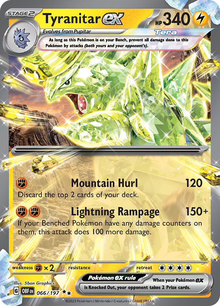 Tyranitar ex (066/197) [Scarlet & Violet: Obsidian Flames] | Exor Games Summserside