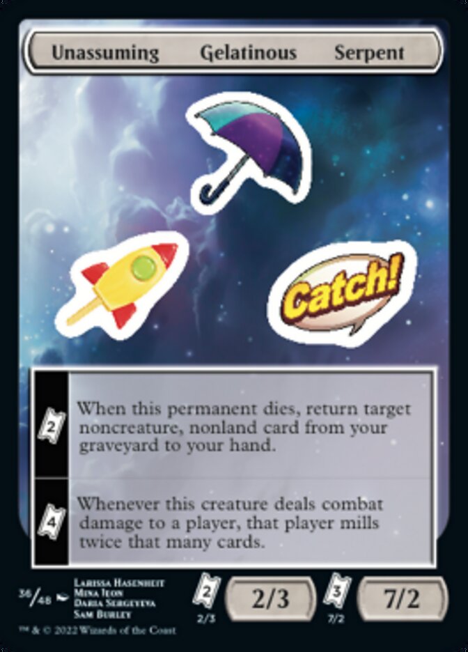 Unassuming Gelatinous Serpent [Unfinity Stickers] | Exor Games Summserside