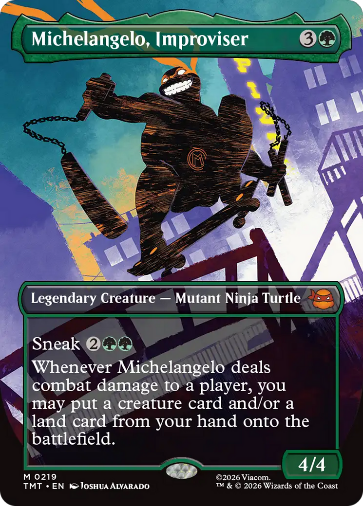 Michelangelo, Improviser (Borderless) [Teenage Mutant Ninja Turtles] | Exor Games Summserside