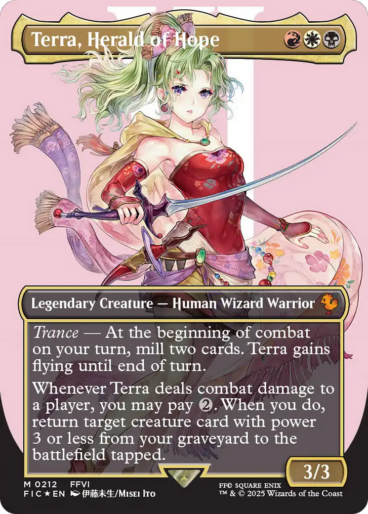 Terra, Herald of Hope (Borderless) (Surge Foil) [FINAL FANTASY Commander] | Exor Games Summserside