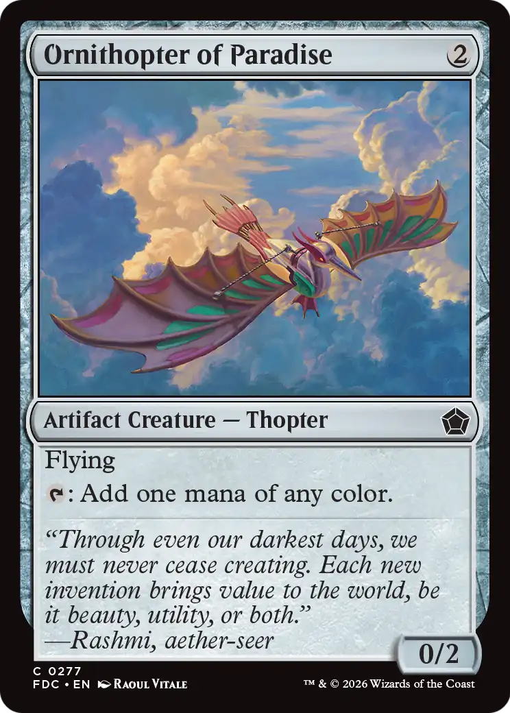 Ornithopter of Paradise [Foundations Commander] | Exor Games Summserside