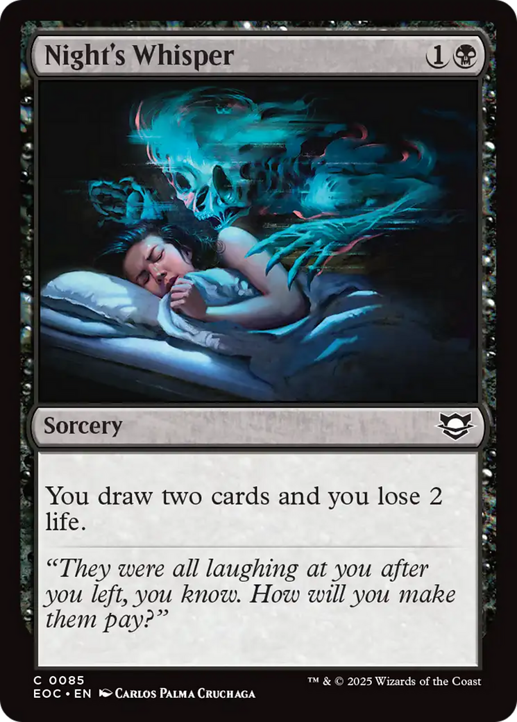 Night's Whisper [Edge of Eternities Commander] | Exor Games Summserside