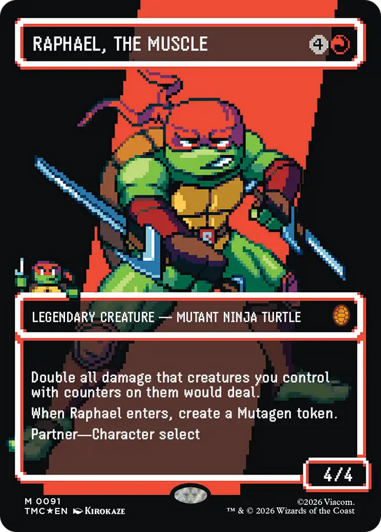 Raphael, the Muscle (0091) (Borderless) (Surge Foil) [Teenage Mutant Ninja Turtles Commander] | Exor Games Summserside