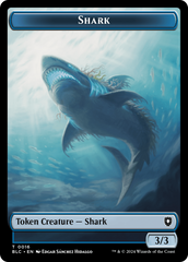 Elemental // Shark Double-Sided Token [Bloomburrow Commander Tokens] | Exor Games Summserside