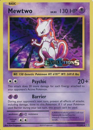 Mewtwo (51/108) (XY Evolutions Prerelease) [XY: Black Star Promos] | Exor Games Summserside