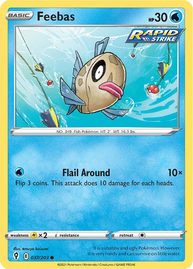 Feebas (037/203) [Sword & Shield: Evolving Skies] | Exor Games Summserside