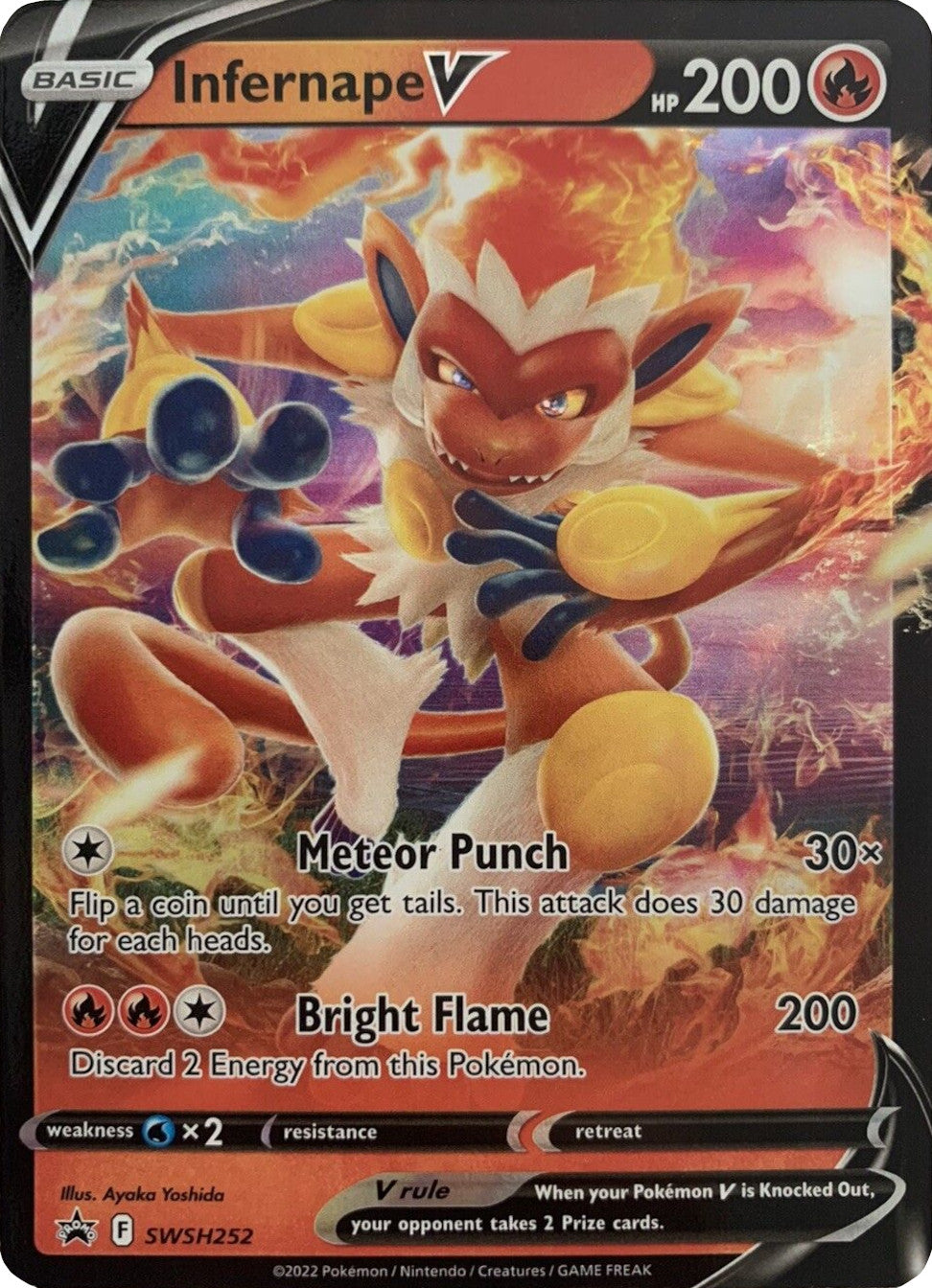 Infernape V (SWSH252) (Jumbo Card) [Sword & Shield: Black Star Promos] | Exor Games Summserside