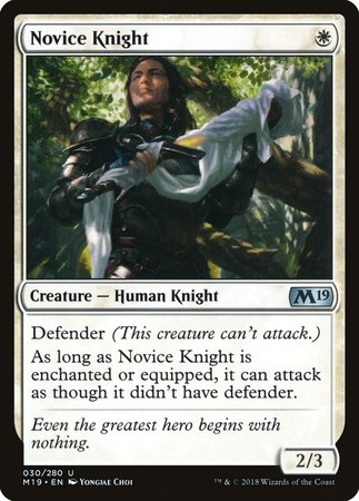 Novice Knight [Core Set 2019] | Exor Games Summserside