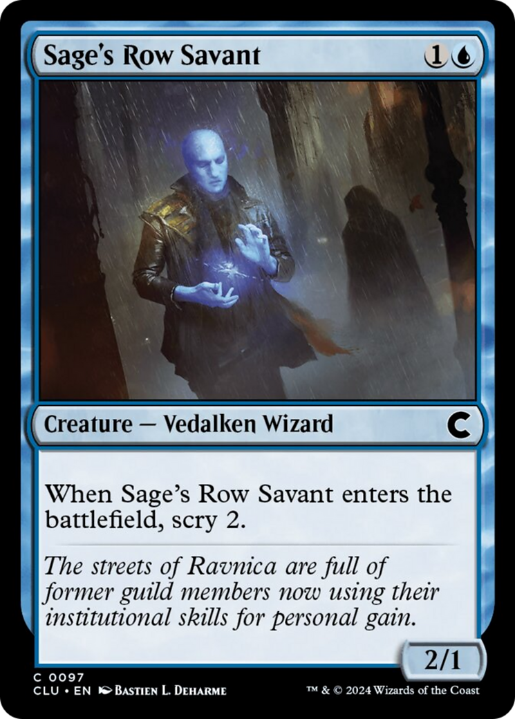 Sage's Row Savant [Ravnica: Clue Edition] | Exor Games Summserside