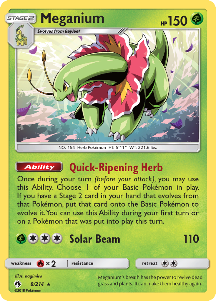 Meganium (8/214) [Sun & Moon: Lost Thunder] | Exor Games Summserside