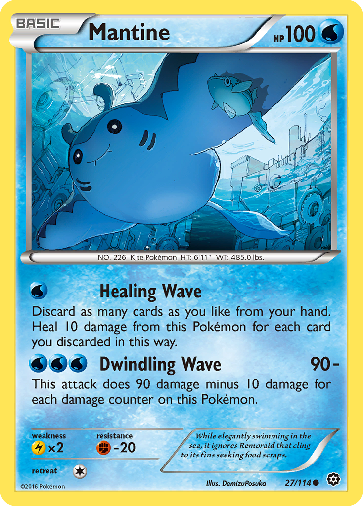 Mantine (27/114) [XY: Steam Siege] | Exor Games Summserside