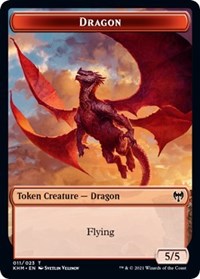 Dragon // Thopter Double-sided Token [Kaldheim Commander Tokens] | Exor Games Summserside