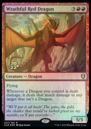 Wrathful Red Dragon [Commander Legends: Battle for Baldur's Gate Prerelease Promos] | Exor Games Summserside