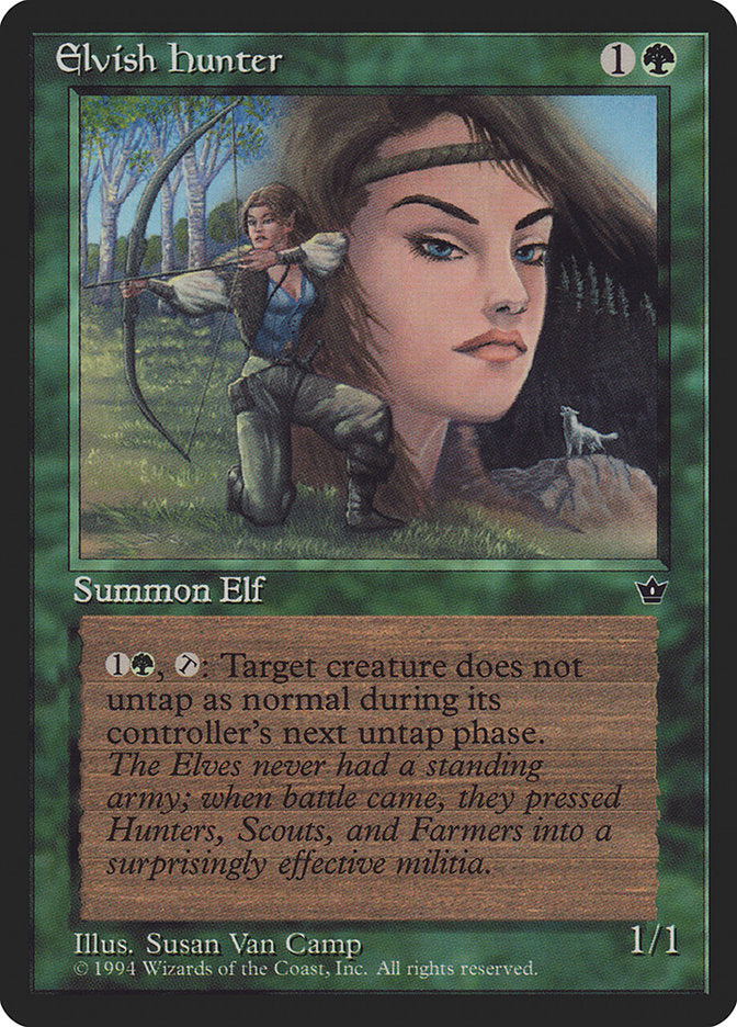 Elvish Hunter (Susan Van Camp) [Fallen Empires] | Exor Games Summserside