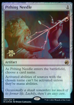 Pithing Needle [Innistrad: Midnight Hunt Prerelease Promos] | Exor Games Summserside