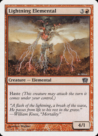 Lightning Elemental [Eighth Edition] | Exor Games Summserside