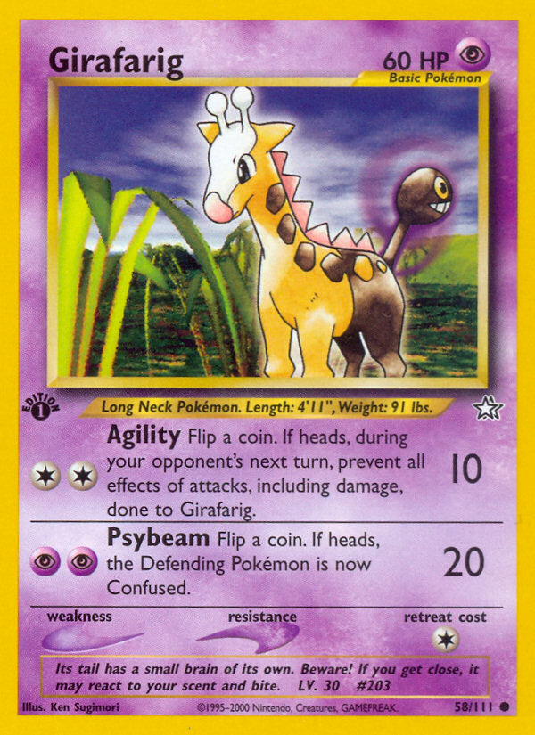 Girafarig (58/111) [Neo Genesis 1st Edition] | Exor Games Summserside