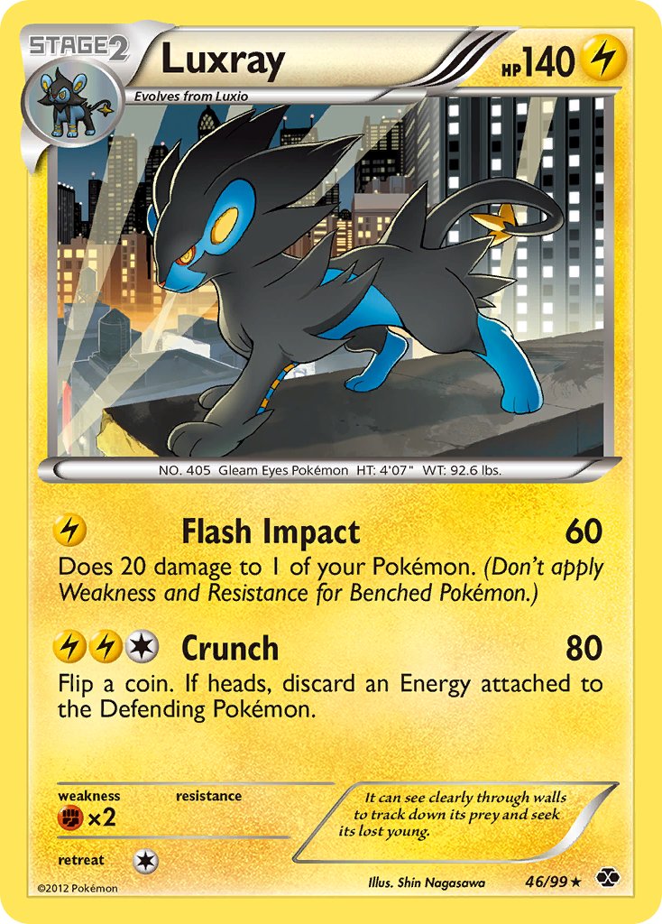 Luxray (46/99) (Cracked Ice Holo) (Blister Exclusive) [Black & White: Next Destinies] | Exor Games Summserside