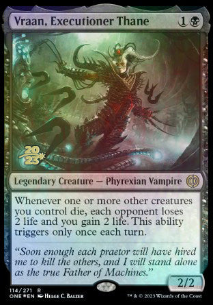 Vraan, Executioner Thane [Phyrexia: All Will Be One Prerelease Promos] | Exor Games Summserside