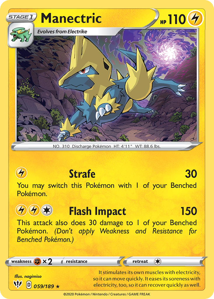 Manectric (059/189) [Sword & Shield: Darkness Ablaze] | Exor Games Summserside