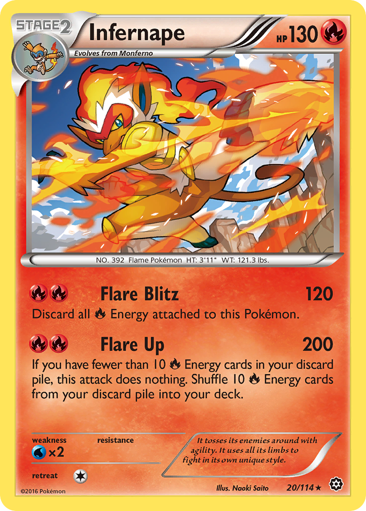 Infernape (20/114) [XY: Steam Siege] | Exor Games Summserside