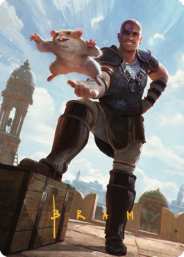 Minsc & Boo, Timeless Heroes Art Card (72) (Gold-Stamped Signature) [Commander Legends: Battle for Baldur's Gate Art Series] | Exor Games Summserside