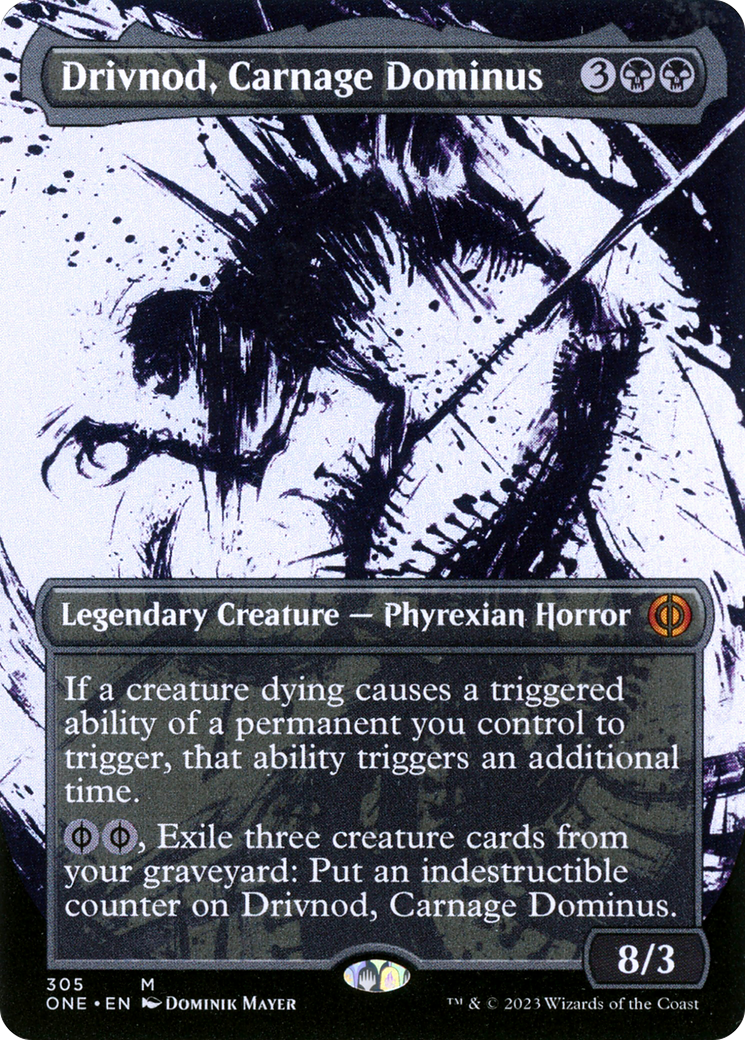 Drivnod, Carnage Dominus (Borderless Ichor) [Phyrexia: All Will Be One] | Exor Games Summserside