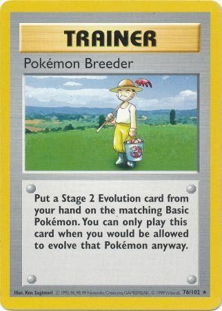 Pokemon Breeder (76/102) [Base Set Shadowless Unlimited] | Exor Games Summserside