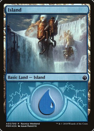 Island - Izzet (A03) [GRN Ravnica Weekend] | Exor Games Summserside