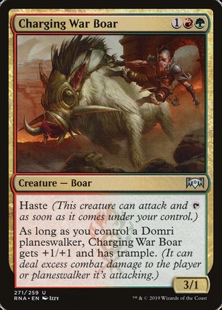 Charging War Boar [Ravnica Allegiance] | Exor Games Summserside