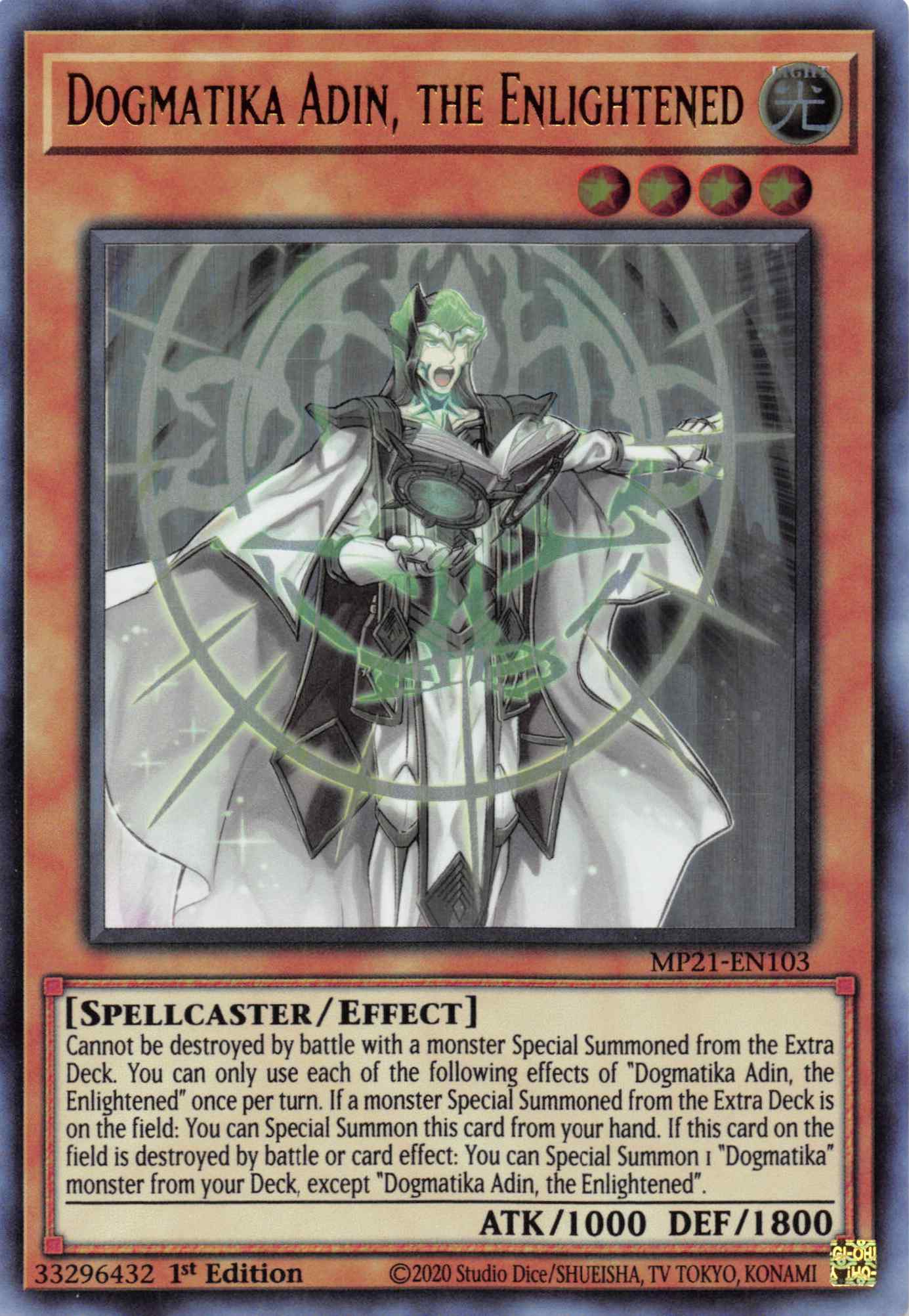 Dogmatika Adin, the Enlightened [MP21-EN103] Ultra Rare | Exor Games Summserside