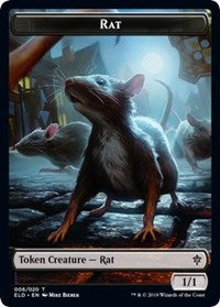 Rat // Food (17) Double-sided Token [Throne of Eldraine Tokens] | Exor Games Summserside