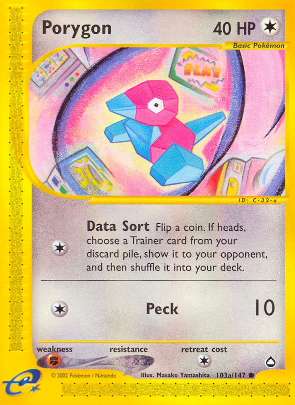 Porygon (103a/147) [Aquapolis] | Exor Games Summserside