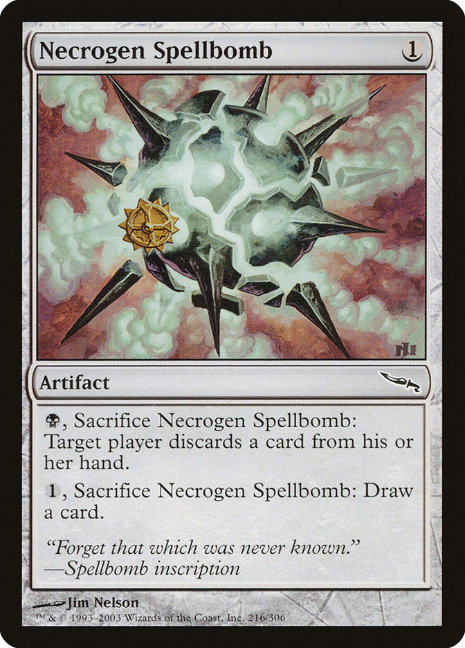 Necrogen Spellbomb [Mirrodin] | Exor Games Summserside