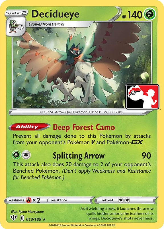 Decidueye (013/189) [Prize Pack Series One] | Exor Games Summserside