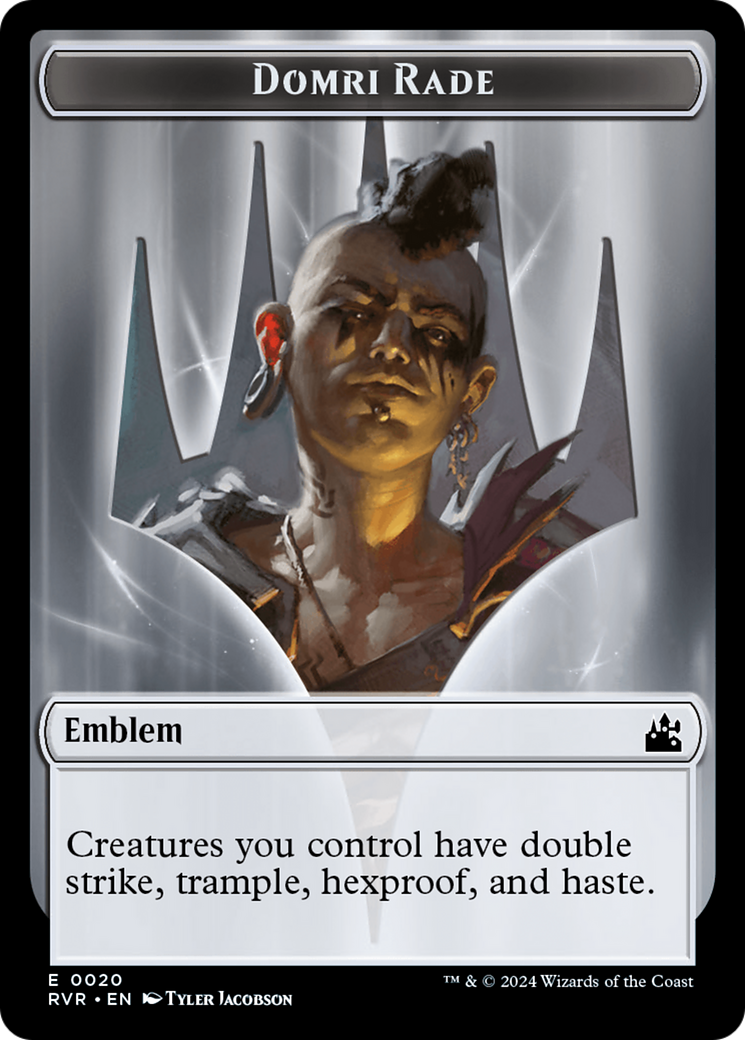 Goblin (0008) // Emblem - Domri Rade Double-Sided Token [Ravnica Remastered Tokens] | Exor Games Summserside