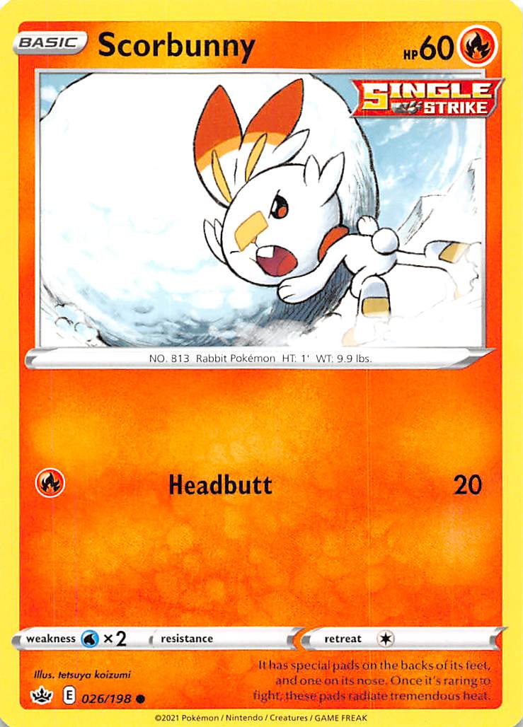 Scorbunny (026/198) [Sword & Shield: Chilling Reign] | Exor Games Summserside