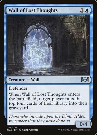 Wall of Lost Thoughts [Ravnica Allegiance] | Exor Games Summserside