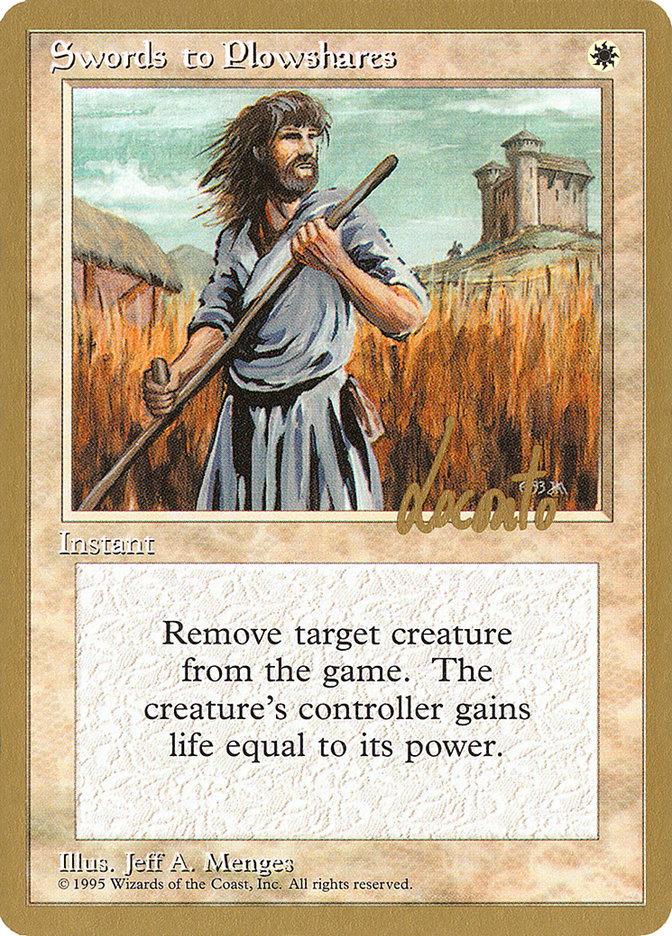 Swords to Plowshares (Michael Loconto) [Pro Tour Collector Set] | Exor Games Summserside