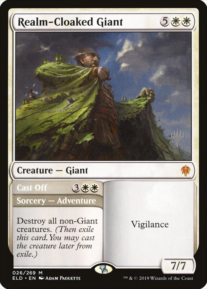 Realm-Cloaked Giant // Cast Off (Promo Pack) [Throne of Eldraine Promos] | Exor Games Summserside