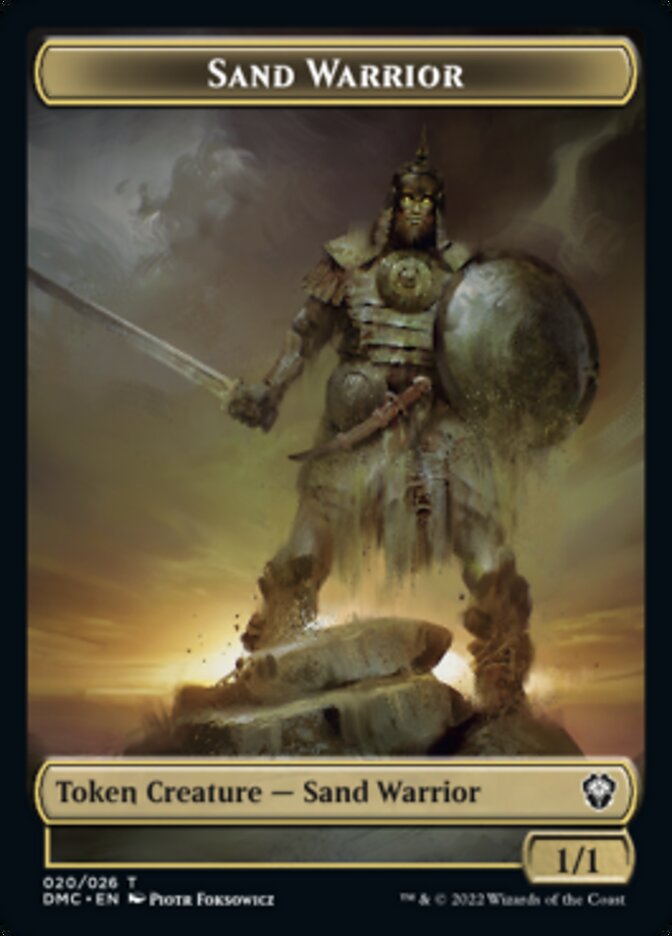 Soldier // Sand Warrior Double-sided Token [Dominaria United Tokens] | Exor Games Summserside