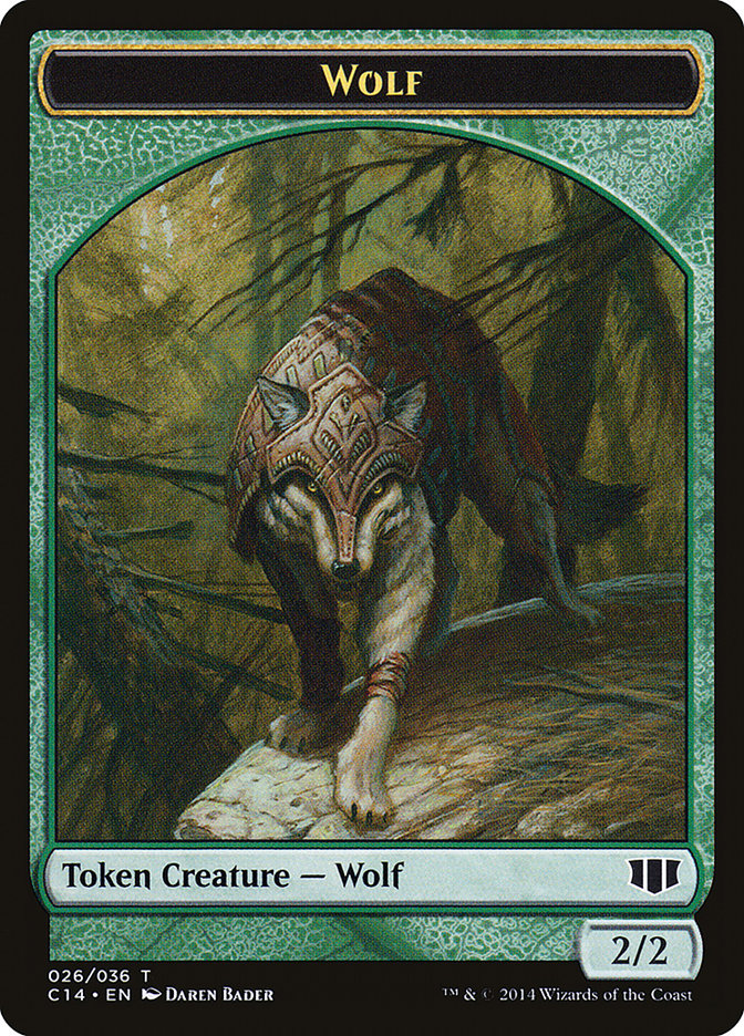 Treefolk // Wolf Double-sided Token [Commander 2014 Tokens] | Exor Games Summserside