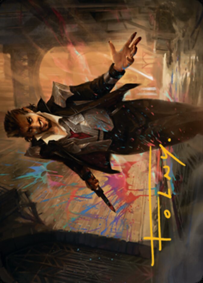 Anhelo, the Painter Art Card (Gold-Stamped Signature) [Streets of New Capenna Art Series] | Exor Games Summserside