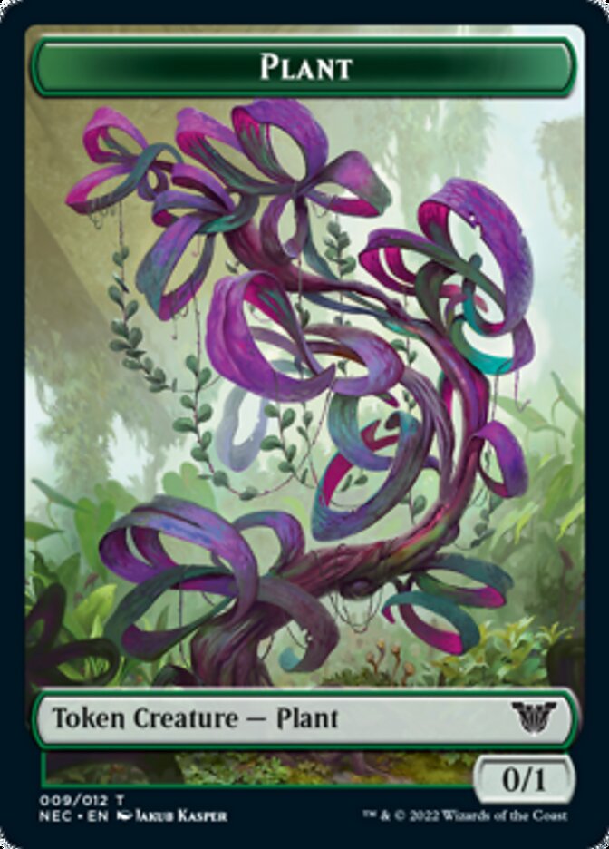 Plant // Treasure Double-sided Token [Kamigawa: Neon Dynasty Commander Tokens] | Exor Games Summserside