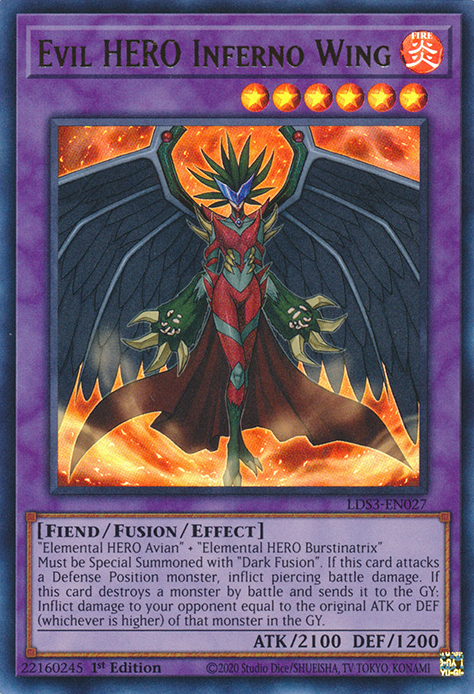 Evil HERO Inferno Wing [LDS3-EN027] Ultra Rare | Exor Games Summserside