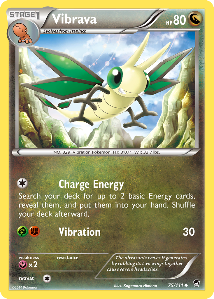 Vibrava (75/111) [XY: Furious Fists] | Exor Games Summserside